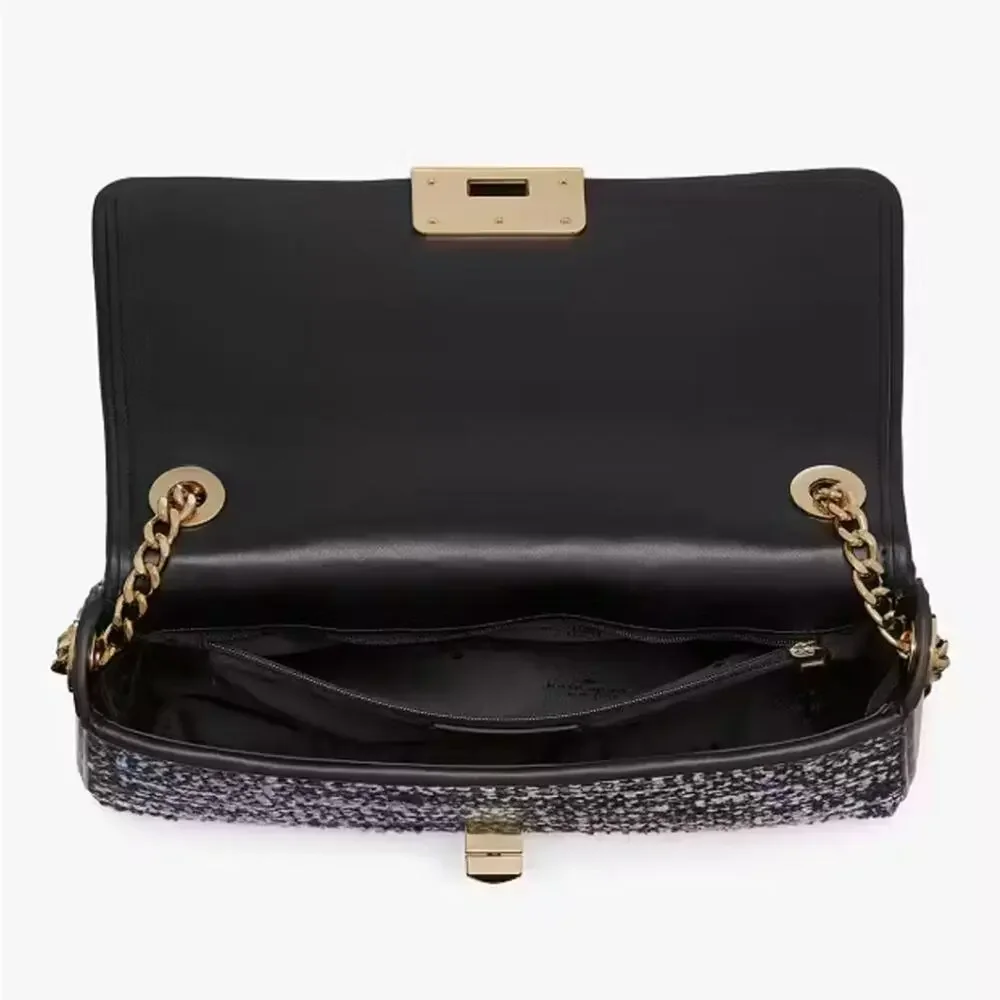 NWT - Kate Spade - Carey Tweed Medium Flap Shoulder Bag